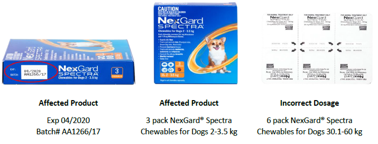 NexGard Spectra Product Recalled 2017